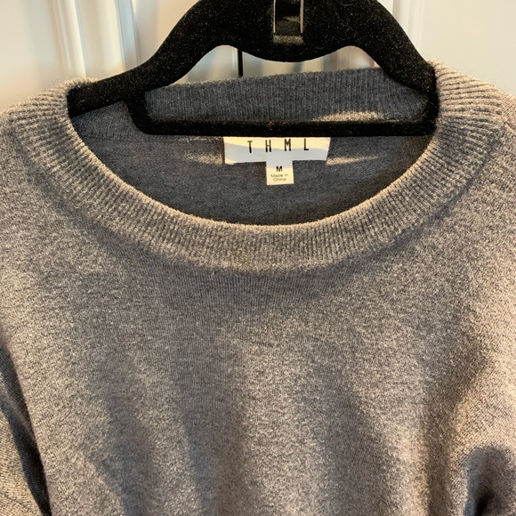 grey sweater with ruffles - Picture 3 of 3